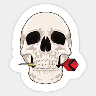 Skull at Darts with Dart Sticker